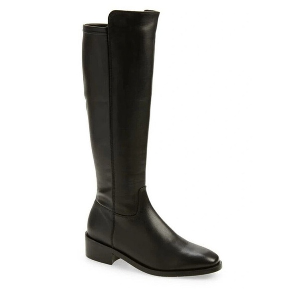 Aquatalia Cambria Weatherproof‎ Riding Boot Black Leather Sz 6.5 $595 - Picture 1 of 12